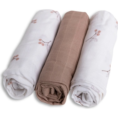 BABYMATEX Bambusové 70 x 70 cm Maliny 3 ks