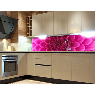 Dimex KI180-049 Samolepící fototapeta do kuchyně Pink Dahlia rozměry 180 x 60 cm