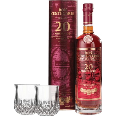 Centenario 20 Años Fundación 40% 0,7 l (darčekové balenie 2 poháre)