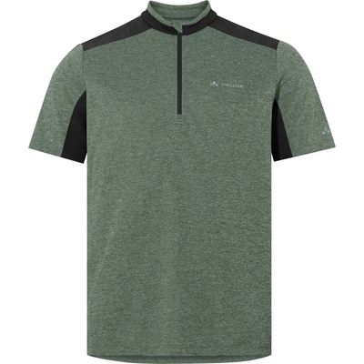 Vaude Мъжка фланелка с къс ръкав за колоездене Vaude Tamaro Half Zip Shirt IV Cycling jersey - Black / Agave (056-3633-0512)