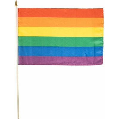 Vlajka duhová LGBT malá 30x45cm