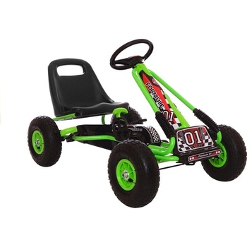 Majlo Toys šliapacia motokára s nafukovacími kolesami Formule 15 zelená