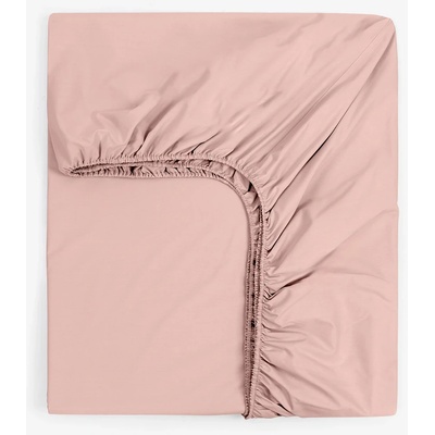 Дилиос Долен чаршаф с ластик за спалня 180/200 см праскова перкал