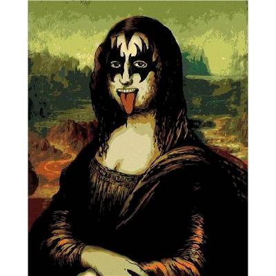 zuty Malování Podle Čísel Mona Lisa Jako Rocková Hvězda 40 x 50 Cm Plátno