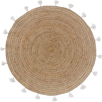 douceur d'intérieur Бяло-естествен кръгъл килим ø 120 cm Shira - douceur d'intérieur (1741018)