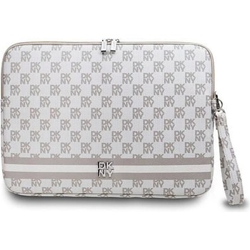 DKNY PU Leather Checkered Pattern and Stripe Obal na Notebook 13/14" Beige DKCS14PVSHLE