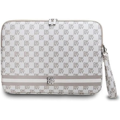 DKNY PU Leather Checkered Pattern and Stripe Obal na Notebook 13/14" Beige DKCS14PVSHLE