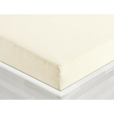 Teptex prostěradlo froté smetanové 200x220