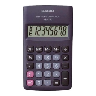 CASIO HL 815L BK čierna / vrecková kalkulačka / osemmiestna (HL 815L BK)