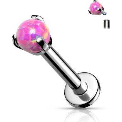 Steel Edge piercing do brady z titanu SET23LI05 Růžová