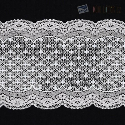 Elastická čipka slonová kosť, 160 mm