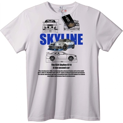 NOONEBRAND Тениска Nissan R34 Skyline - XXS, Black