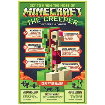 GB eye Plagát Minecraft - Anatómia Creepera