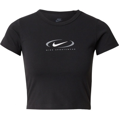 Nike Sportswear Тениска 'Swoosh' черно, размер L