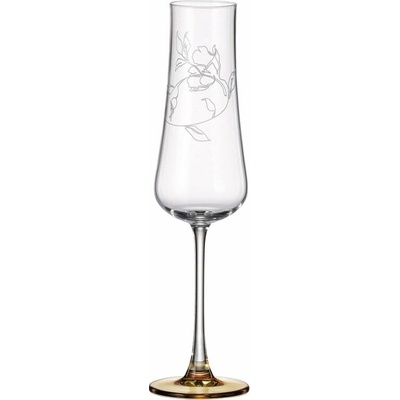 Crystal Bohemia BOHEMIA IDUNA AMBER POHÁR NA ŠAMPANSKÉ 6 x 250 ml