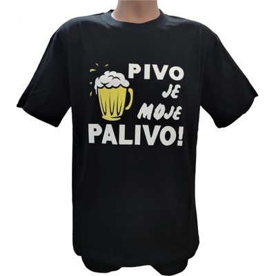 Tričko Pivo je moje palivo černé