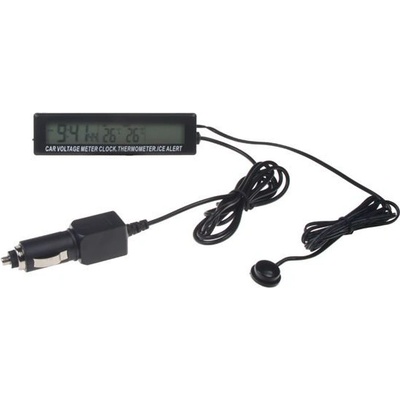 Digitální vnitřní/venkovní teploměr, hodiny a voltmetr - 35936 – Zbozi.Blesk.cz