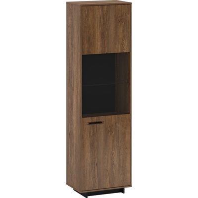 Tempo Kondela Vitrína DELIS A2, pravá - dub bolzano / černá