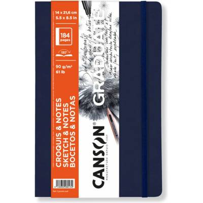 Canson Skicár Graduate Art Book 90 g/m² 184 listov 14 x 21,6 cm tmavomodrá mäkká väzba