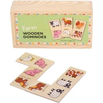 Image 1 of Bigjigs Дървено домино Bigjigs - Животните от фермата (BJ736)