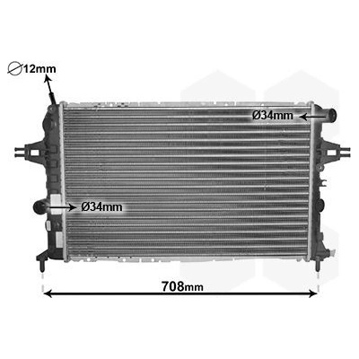 Chladič, chlazení motoru VAN WEZEL 37002252