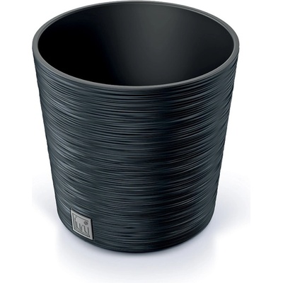 Prosperplast Kvetináč FURU ROUND s vkladom 25 cm antracitový