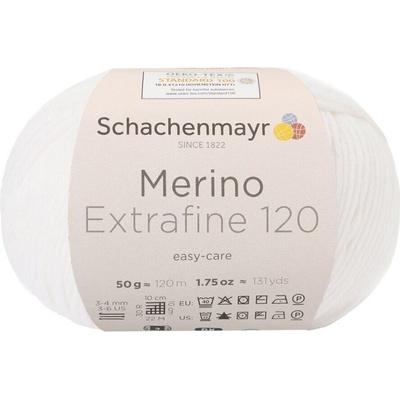 Schachenmayr Merino Extrafine 120 00101 Pletací příze