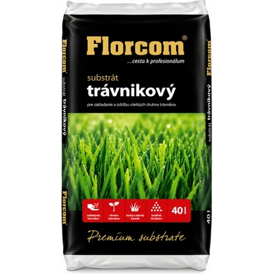 Florcom trávnikový s kremičitým pieskom Premium 40 l