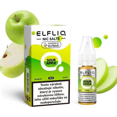 Elf Bar Elfliq Salt Sour Apple 10 ml 20 mg