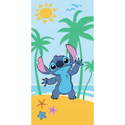 Halantex plážová osuška Lilo & Stitch motiv Na slunečné pláži 70 x 140 cm