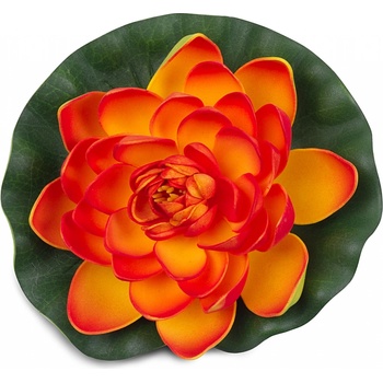 Oranžový květ leknínu průměr 18 cm