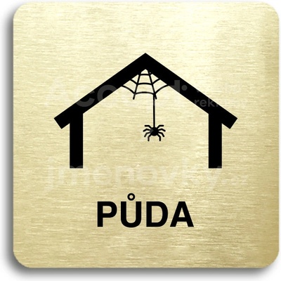 ACCEPT Piktogram půda - zlatá tabulka - černý tisk bez rámečku