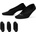Nike Дамски чорапи Nike 3 Pack Invisible Socks Ladies - Black/White