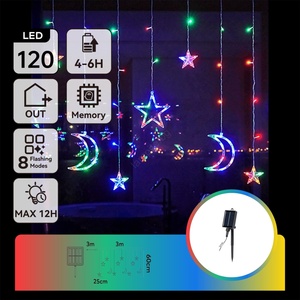 Aigostar - LED RGBY соларен гирлянд 120 LED / 8 режима, 3 x 0, 6 m, 500 mAh, IP65 (AI2216)
