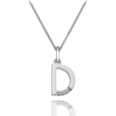 Hot Diamonds Strieborný prívesok Micro D Clasic DP404