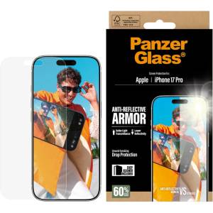 Panzer Стъклен протектор PanzerGlass за iPhone 17 Pro, Anti-Reflective Armor, w. EasyAligner