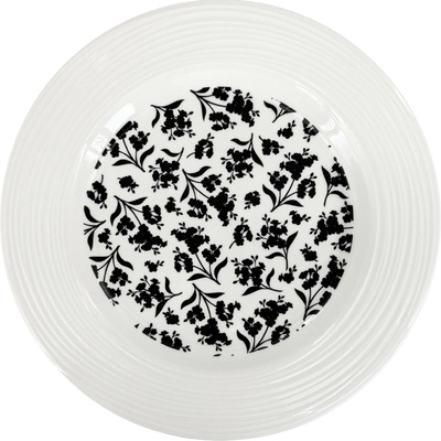 Porcelánový mělký talíř Croft Velvet 27,5cm - bílá/černá, by inspire