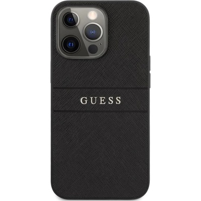 GUESS Гръб Guess PU Leather Saffiano Case за iPhone 13 Pro - Черен