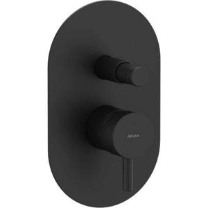 RAVAK Espirit - Скрит смесител, за 2 уреда, с корпус, матово черно X070284 (X070284)