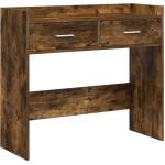 vidaXL Конзолна маса Опушен дъб 90 x 35 x 80 см Инженерна дървесина (8011303)