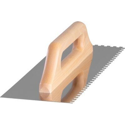Hladítko Strend Pro Premium, HardWood, drevená rúčka, 380x130 mm, e6 mm, 0,7 mm, rovné, nerez