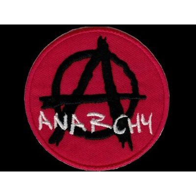 Nášivka ÁČKO anarchy red vyšívaná