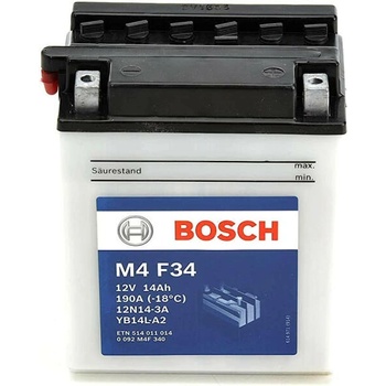 Image 1 of Bosch M4 12V 14Ah right+ YB14L-A2 0092M4F340