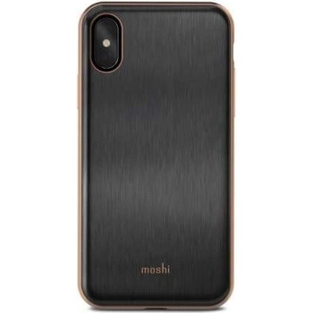 Moshi iGlaze - хибриден удароустойчив кейс за iPhone XS, iPhone X (черен)