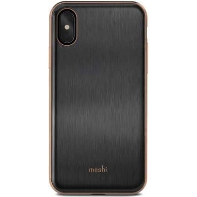 Moshi iGlaze - хибриден удароустойчив кейс за iPhone XS, iPhone X (черен)