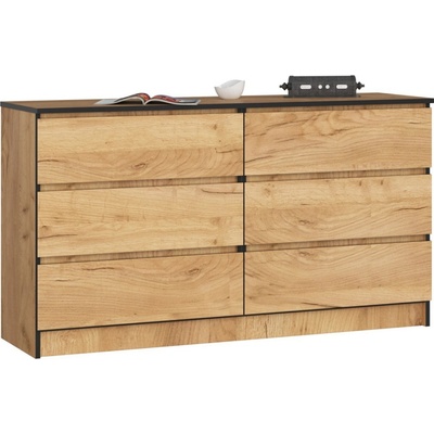 Ak furniture Kuba 140 cm 6 šuplíků
