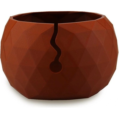 Pro Háčkování Miska na klubíčko LOW POLY, L hnědá
