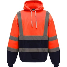 Yoko Mikina HVK05 Hi-Vis s kapucí výstražná COT-79VK05zw401 Oranžová fluorescent/navy