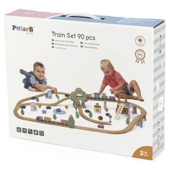 Bigjigs vláčiková dráha Mesto a dedina 101 dielov