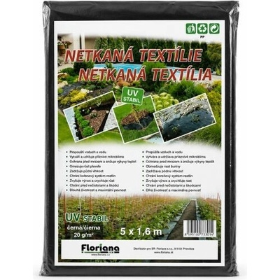 Netkaná textília - čierna 1,6 x 5 m